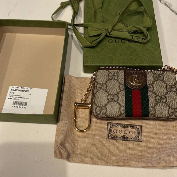 NWOT Gucci Ophidia Coin Pouch With Key Chain - Picture 6 of 11